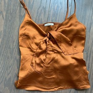 Cropped Satin Tank